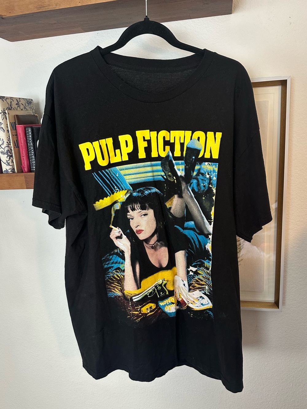Pulp Fiction Black Graphic Tee - Men’s Top